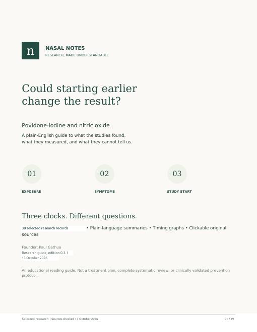 Guide cover page (Edition 0.3.1, cover titled Nasal Notes)
